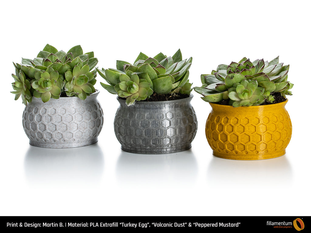 pla for plant pots PLA Extrafill "Volcanic Dust"